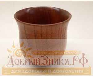 Чаша деревянная фигурная с расширенным горлышком, 150 мл