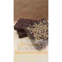 Натуральный шоколад на меду с белым льном (70% какао) , на вес