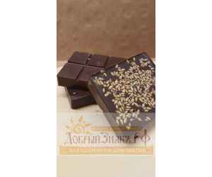 Натуральный шоколад на меду с белым льном (70% какао) , на вес