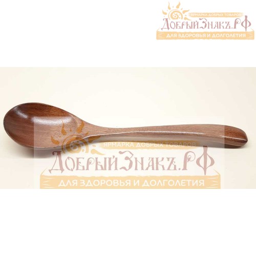 Ложка деревянная столовая круглая, 18 см